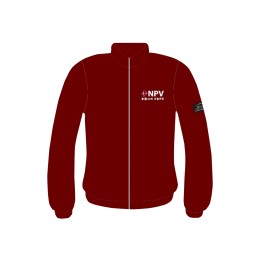 Designed red turtleneck straight-sleeve jacket Customized zipper embroidered windbreaker jacket Elastic cuff design NPV Windbreaker Design Company J1047 Designed red turtleneck straight-sleeve jacket Customized zipper embroidered windbreaker jacket Elastic cuff design NPV Windbreaker Design Company J1047